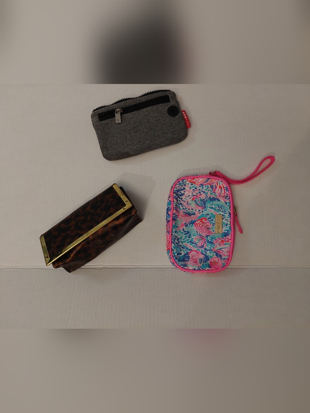 Tory Burch Sunglass CASE Plus Lilly Pulitzer Skip Hop Bag Clutch